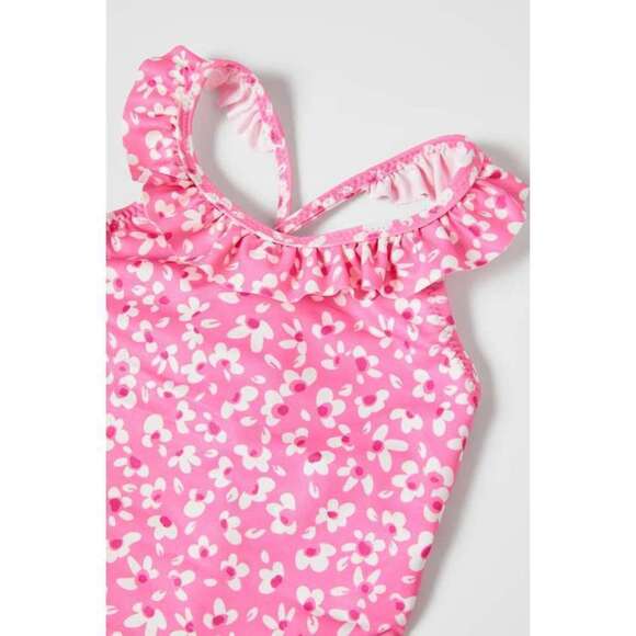 RUFFLED FLORAL SWIMSUIT - Picture 1 of 4